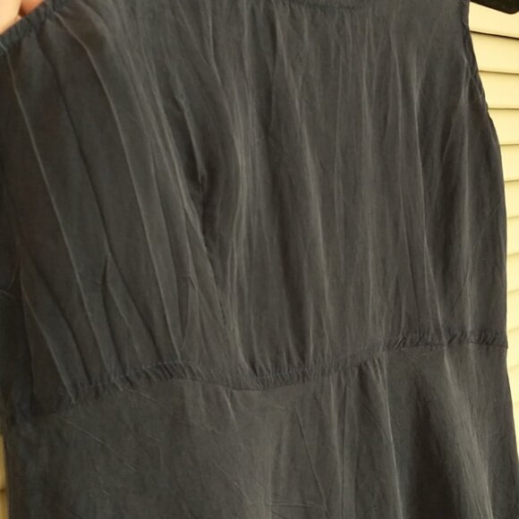 Rabbit Rabbit Rabbit Vintage Y2K Slip Shirt Maxi Dress, Navy Blue, Size S-M - Picture 4 of 9
